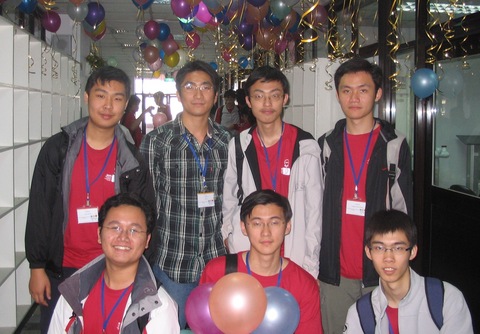 (Front row, from left to right) Chui Sung Him, Yan Zhepeng, Wu You (Back row, from left to right) Lam Chi Kit, Li Rui, Chu Li Yu, Yeung Yuen