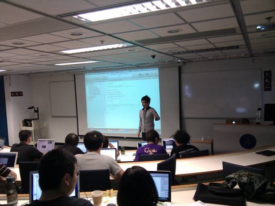 Dr. Chan teaching how to write a mobile game in iPhone, using Cocos 2D