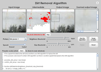Dirt Removal Algorithm
