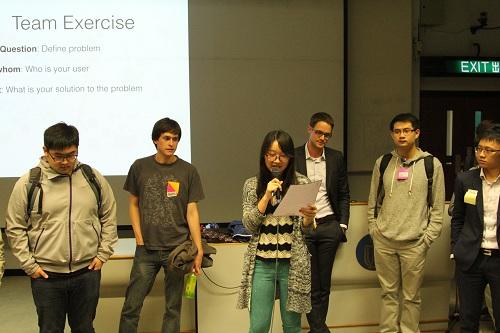 Group presentation during the ice-breaking session