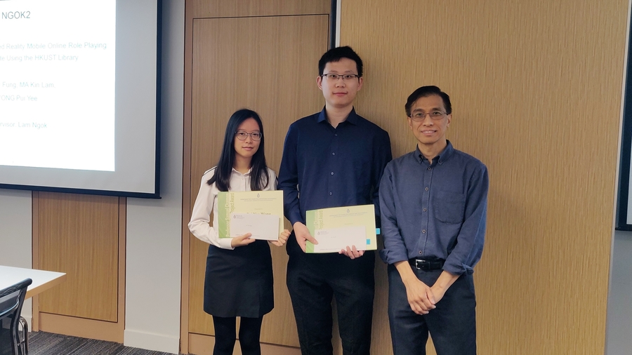 (left to right) WONG Pui Yee, LAI Shiu Fung, Prof. Dit-Yan YEUNG