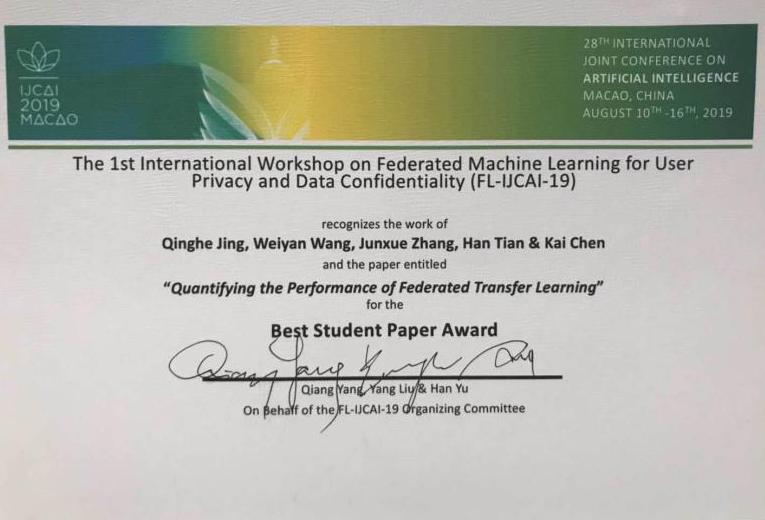 The best student paper award